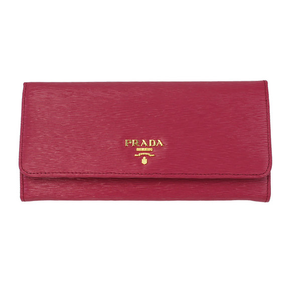Prada Case Bifold Wallet Leather Pass Long - Picture 1 of 3